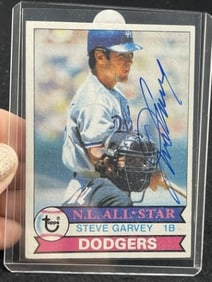 Steve Garvey Hand Signed Authentic Autograph Baseball Card