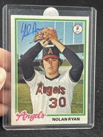 1978 Topps Nolan Ryan Hand Signed Authentic Autograph Baseball Card