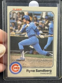 1983 Fleer Rookie Ryne Sandberg Baseball Card