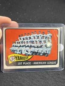 1965 Topps New York Yankees Team Card Baseball Card