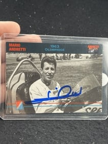 Mario Andretti Hand Signed Authentic Autograph Card