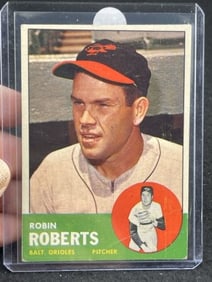 1963 Topps Robin Roberts Baseball Card