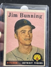 1958 Topps Jim Bunning Baseball Card