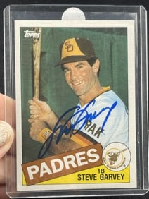 1985 Topps Steve Garvey Hand Signed Authentic Autograph Baseball Card