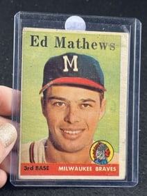 1958 Topps Ed Mathews Baseball Card