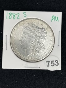 1882 S AU Morgan Silver Dollar Coin