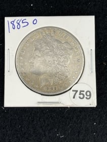 1885 O Morgan Silver Dollar Coin