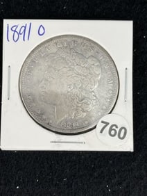 1891 O Morgan Silver Dollar Coin