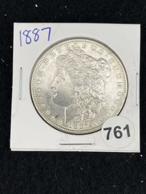 1887 Morgan Silver Dollar Coin