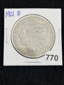 1921 D Morgan Silver Dollar Coin
