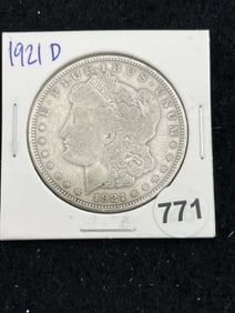1921 D Morgan Silver Dollar Coin