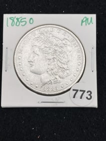 1885 O AU Morgan Silver Dollar Coin