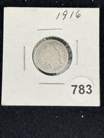 1916 Barber Dime Coin