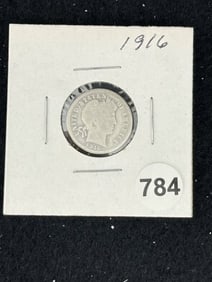 1916 Barber Dime Coin