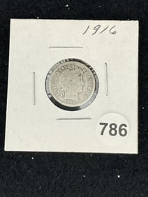 1916 Barber Dime Coin