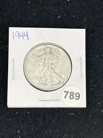 1944 Walking Liberty Half Dollar Silver Coin