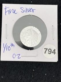 1/10th Fine Silver Coin