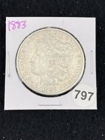 1883 Morgan Silver Dollar Coin