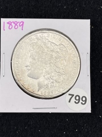 1889 Morgan Silver Dollar Coin (1 of 2)