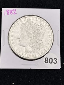 1882 Morgan Silver Dollar Coin