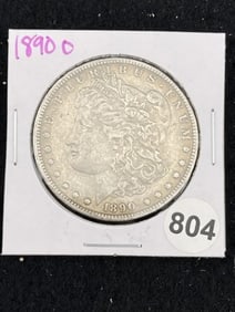 1890 O Morgan Silver Dollar Coin