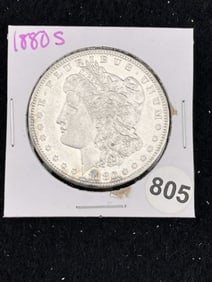 1880 S Morgan Silver Dollar Coin