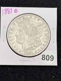 1881 O Morgan Silver Dollar Coin