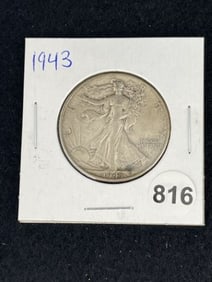 1943 Walking Liberty Half Dollar Silver Coin