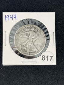 1944 Walking Liberty Half Dollar Silver Coin