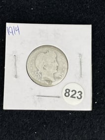1914 Barber Quarter Coin
