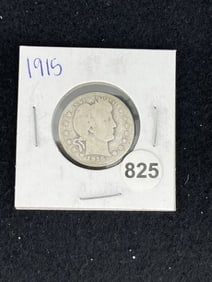 1915 Barber Quarter Coin