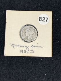 1934 D Mercury Dime Coin