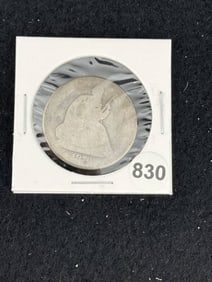 1876 Seeded Liberty Half Dollar Silver Coin