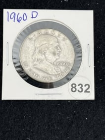 1960 D Franklin Half Dollar Silver Coin