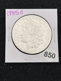 1885 O Morgan Silver Dollar Coin