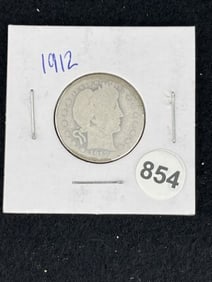 1912 Barber Quarter Coin