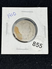 1910 Barber Quarter Coin