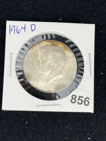 1964 D Kennedy Half Dollar Silver Coin