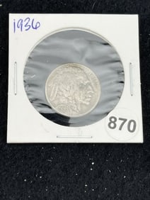 1936 Buffalo Nickel Coin