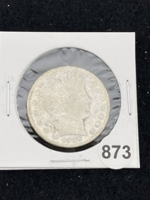1906 Barber Half Dollar Silver Coin