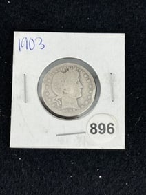 1903 Barber Quarter Coin
