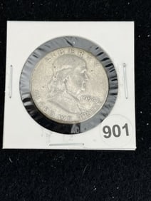 1954 Franklin Half Dollar Silver Coin