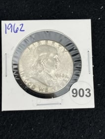 1962 Franklin Half Dollar Silver Coin