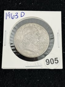 1963 D Franklin Half Dollar Silver Coin