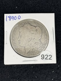 1890 O Morgan Silver Dollar Coin