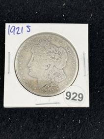 1921 S Morgan Silver Dollar Coin