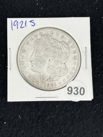 1921 S Morgan Silver Dollar Coin