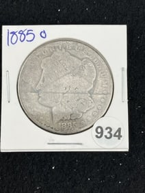 1885 O Morgan Silver Dollar Coin