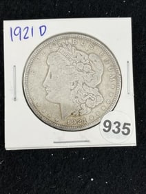 1921 D Morgan Silver Dollar Coin