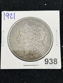1921 Morgan Silver Dollar Coin